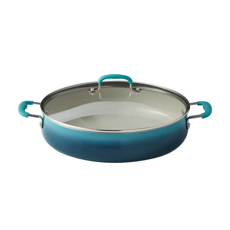 

inch Everyday Pan Blue Takoyaki pan Wok pan non stick Egg pan Kitchen accessory Pancake pan Cast iron grill pan Kitchen accessor