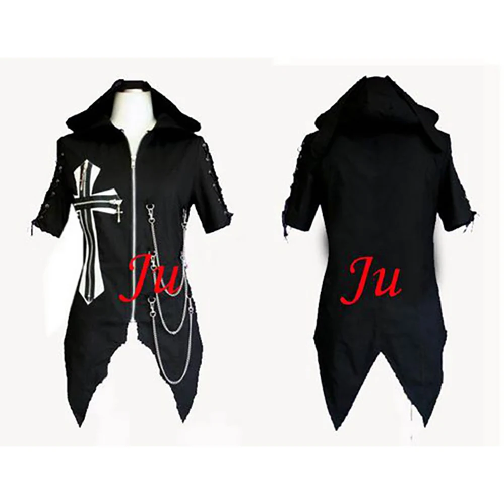 

hiphop Gothic Tripp Lolita Punk Fashion Shirt black cotton Jacket Coat Cosplay Costume Tailor-made[CK444]