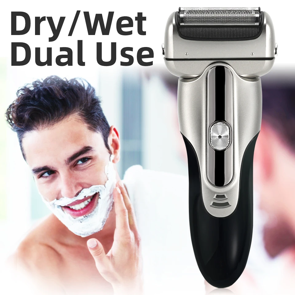 For Men Beard Stubble 3d Triple Floating Blade Washable Facial Shaving Machine Rechargeable