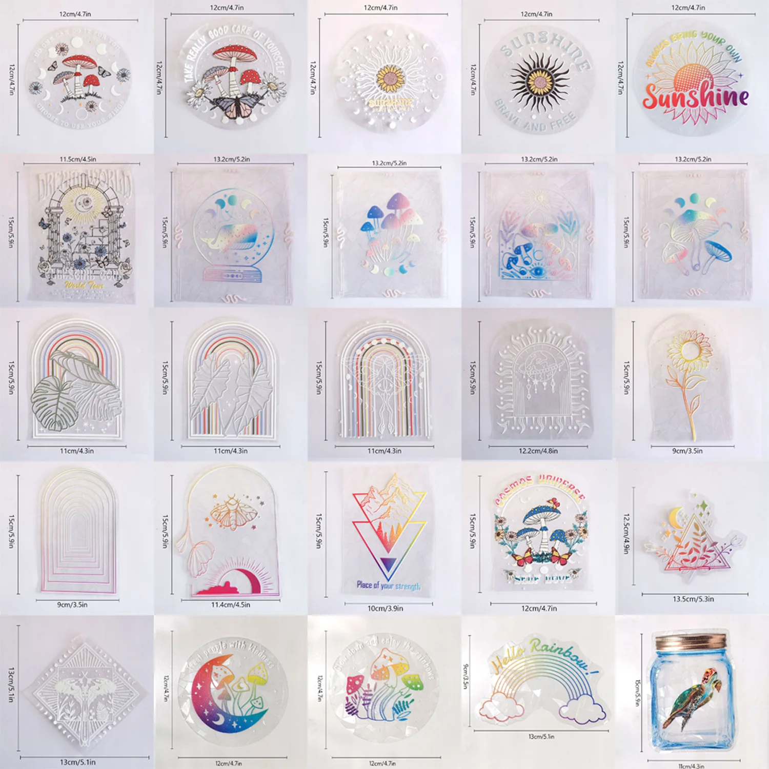 Солнечные наклейки на стену радужные зеркальные окна украшение дома DIY обои