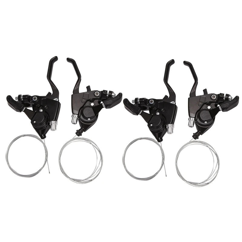 

4Pcs MTB Bike Shifters EF51-7 3X7 21 Speed Bicycle Bike Left Right Cycling Levers Derailleur Brake Lever Shifter Set