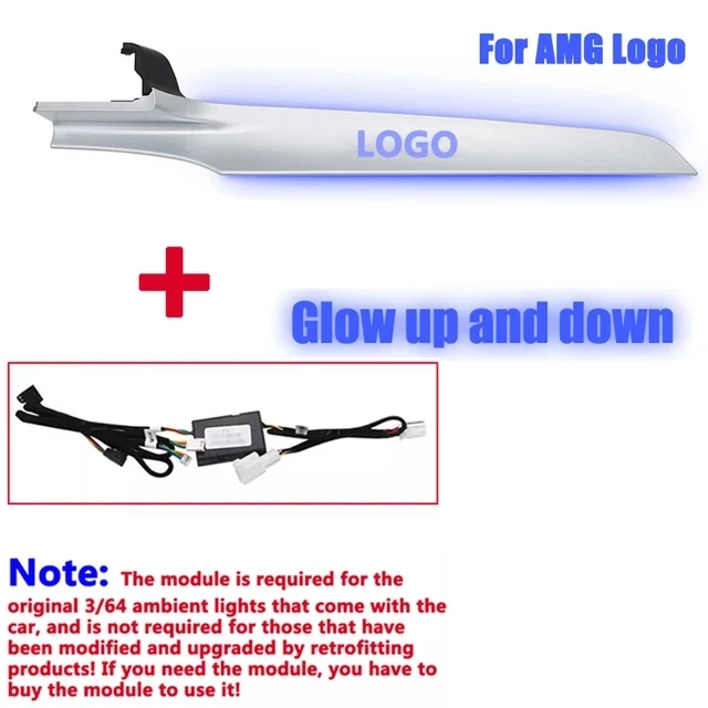 

Для Mercedes-Benz C/GLC X253 W205 окружающий свет 2014-22 атмосферная лампа пассажира второй пилот светодиодный неоновый окружающий свет 3/12/64 цвета