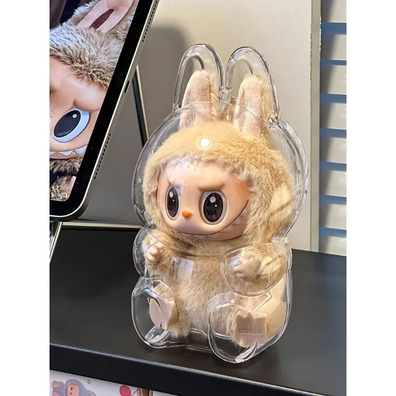 Для Labubu V2 защитный акриловый чехол для хранения прозрачный портативный