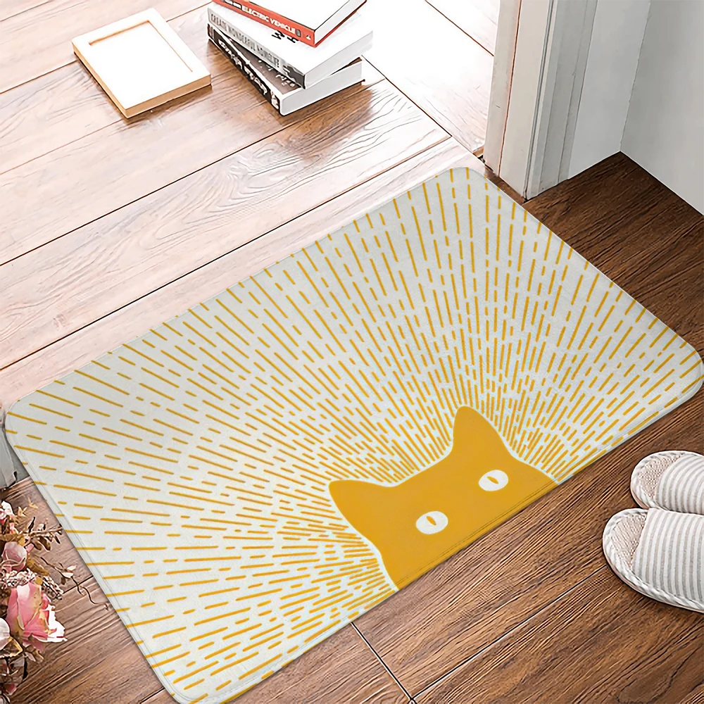 1 шт. Противоскользящий коврик для кухни с мультяшным забавным котом |