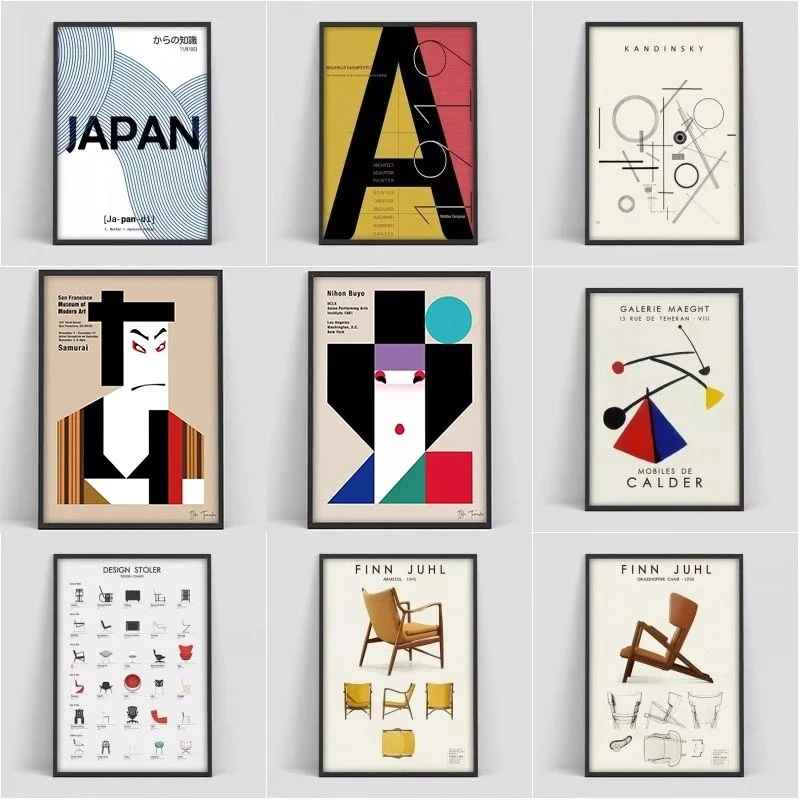 S Canvas Painting Poster Scandinavian Living Print Poster Finn Juhl Design For Living Room Wall Decoration
