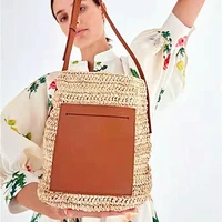 2022 summer new hand hook bag single shoulder straw woven bag street fashion atmosphere messenger bag designer bag satchels