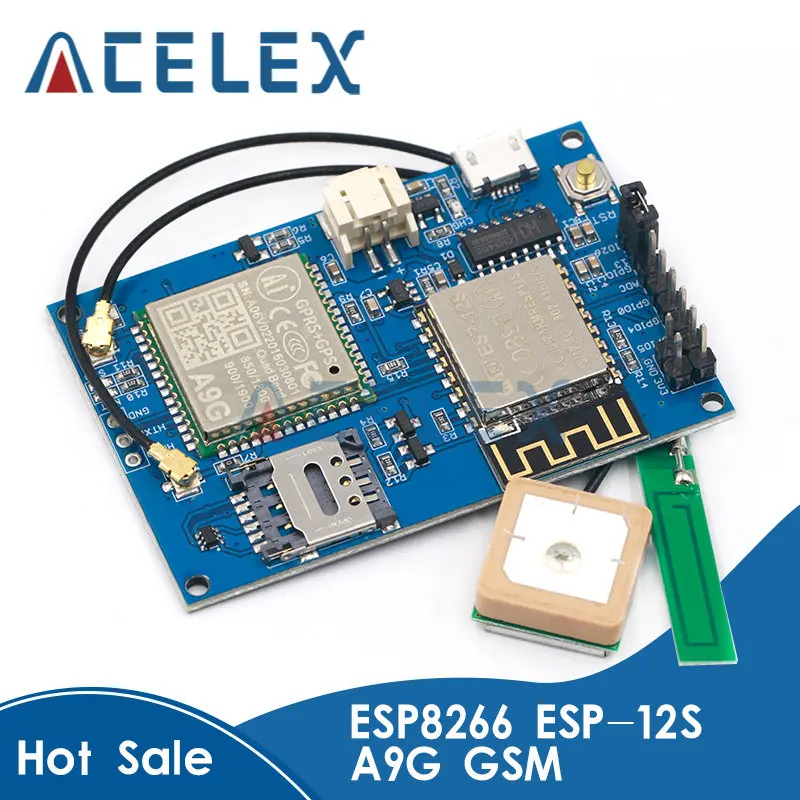 

ESP8266 ESP-12S ESP12S A9G GSM GPRS + GPS IOT узел V1.0, модуль IOT, макетная плата с универсальным Wi-Fi и сотовым GPS-отслеживанием