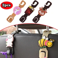 2pcs animals car seat back hooks hangers organizer styling universal headrest mount storage hooks clips for grocery bag