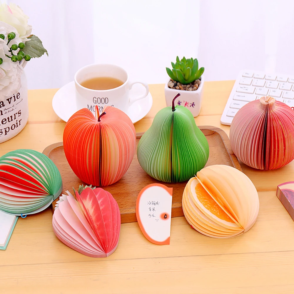 

150Sheets Fruit Shape Memo Pad Not Stick Notepads Bookmark Marker Memo Sticker Stationery School Office Supplies
