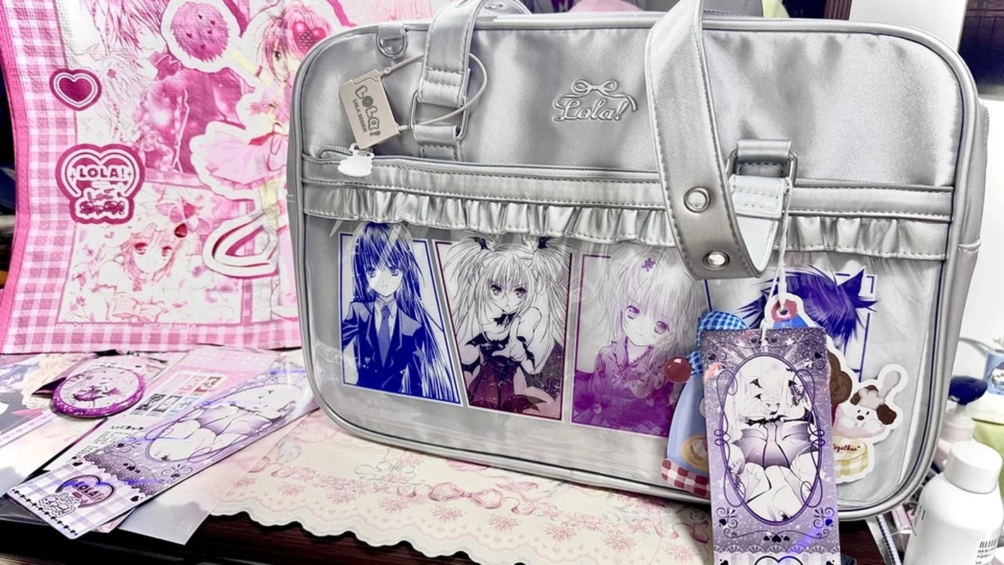 Фото Оригинальный лицензированный продукт Shugo Chara! Серебряная сумка Ita с большой вместимостью, плечевая сумка Jk, коллекционная сумка для косплея, сумка Ita через плечо, подарки. №3