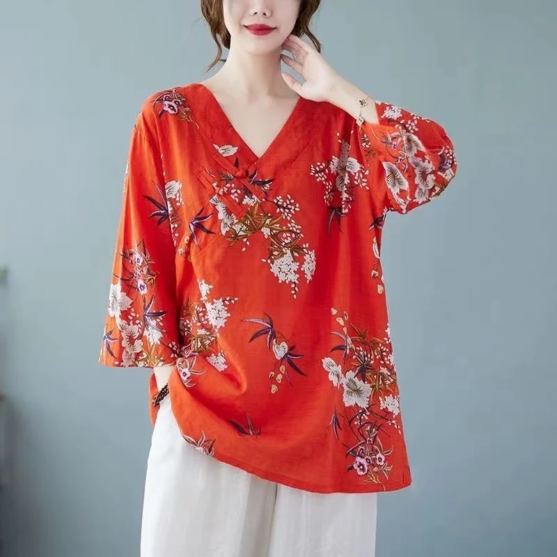 Китайский традиционный Женский Топ свитер на весну и осень женская одежда в