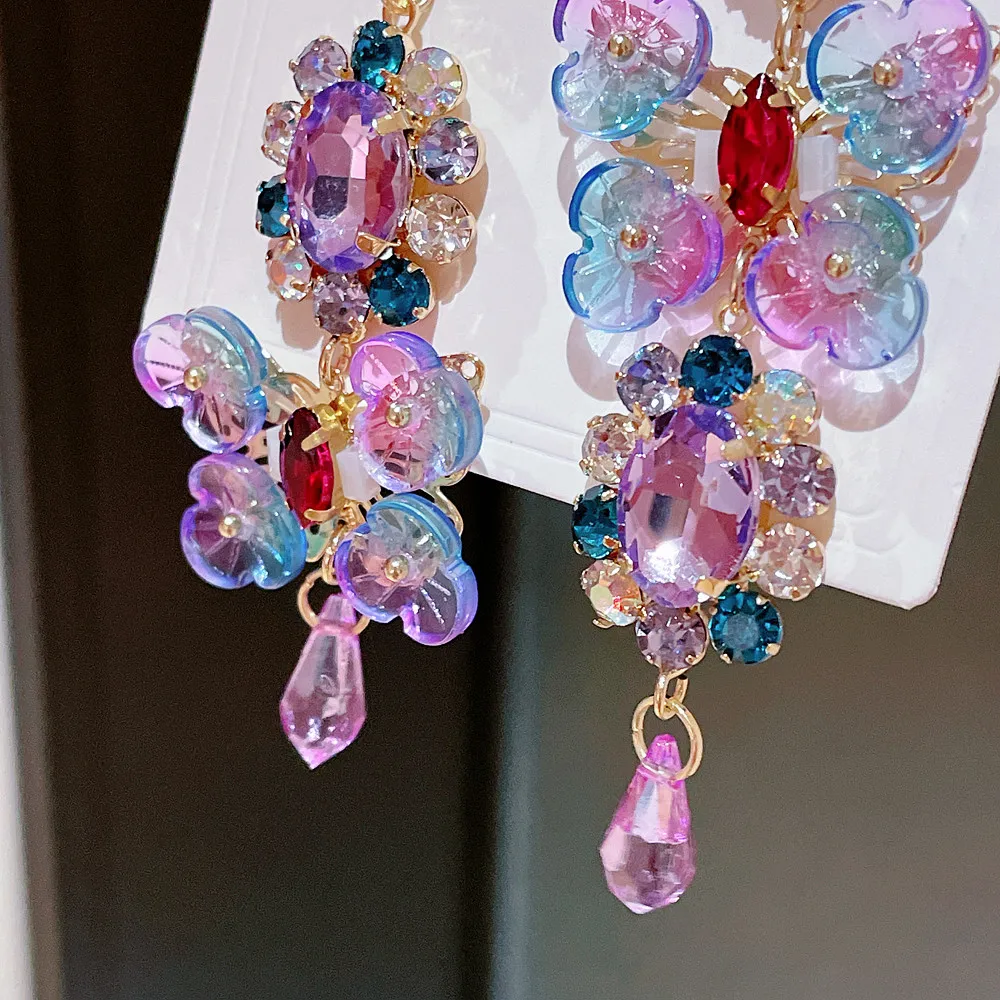 Длинные серьги-капли ZHUWEI из кристаллов