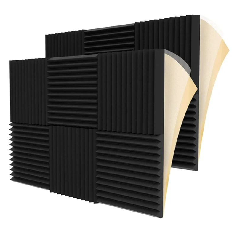 

12 Pieces Acoustic Foam Panel Self-Adhesive,Acoustic Foam Panel,Sound Insulation Pad,Reduce Noise,for Studio Home Office