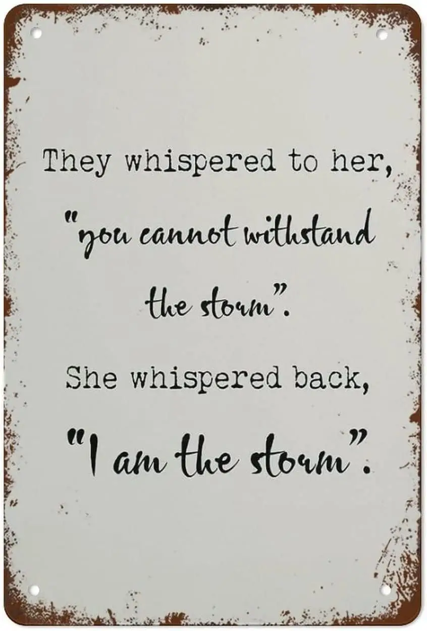 Ретро Metl Tn Sgn m The Storm Prnt You Cnnot Wthstnd Wll rt Плакат женский Power nd Femnst Vntge lumnum для дома