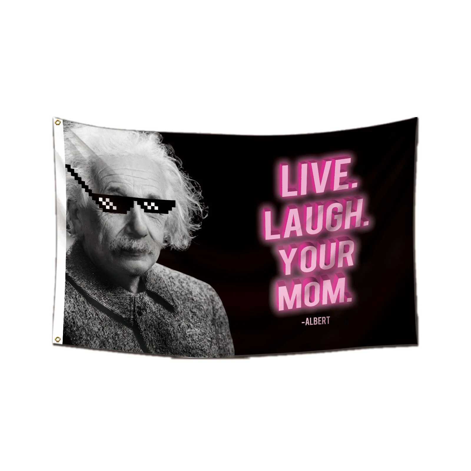 

3x5ft Great Physicist Albert Einstein Flag and Banner for College Dorm Rooms Flag Letter Live Laugh Your Mom Banner