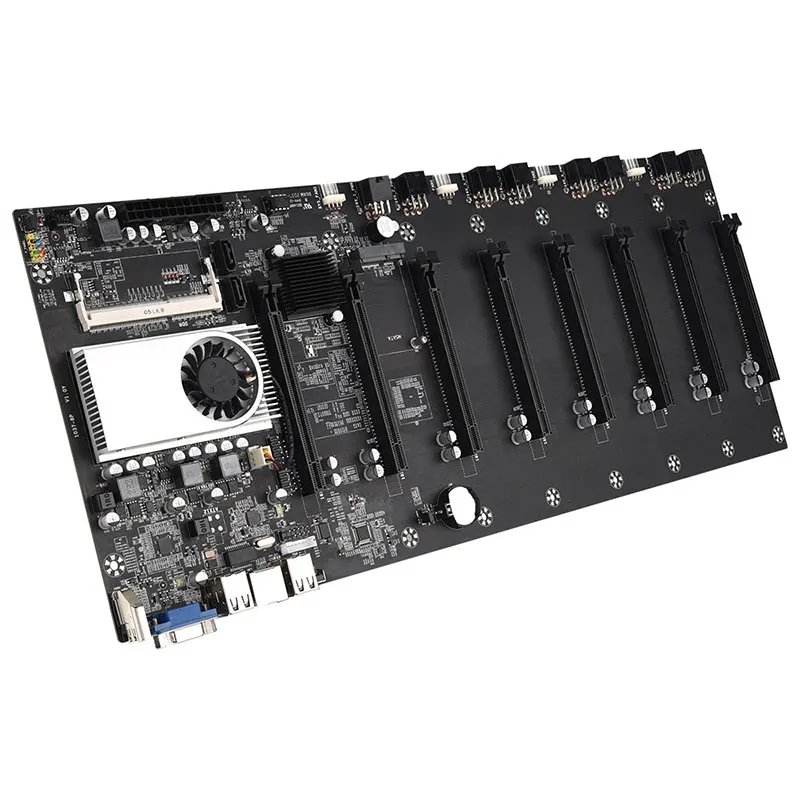 Рабочая материнская плата для майнинга 8 GPU T37 с ЦП криптовалют BTC экспертная без