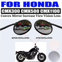 motorcycle convex mirror increase view vision lens rearview side mirror for honda rebel 1100 cmx 300 cmx500 cmx1100 accessories