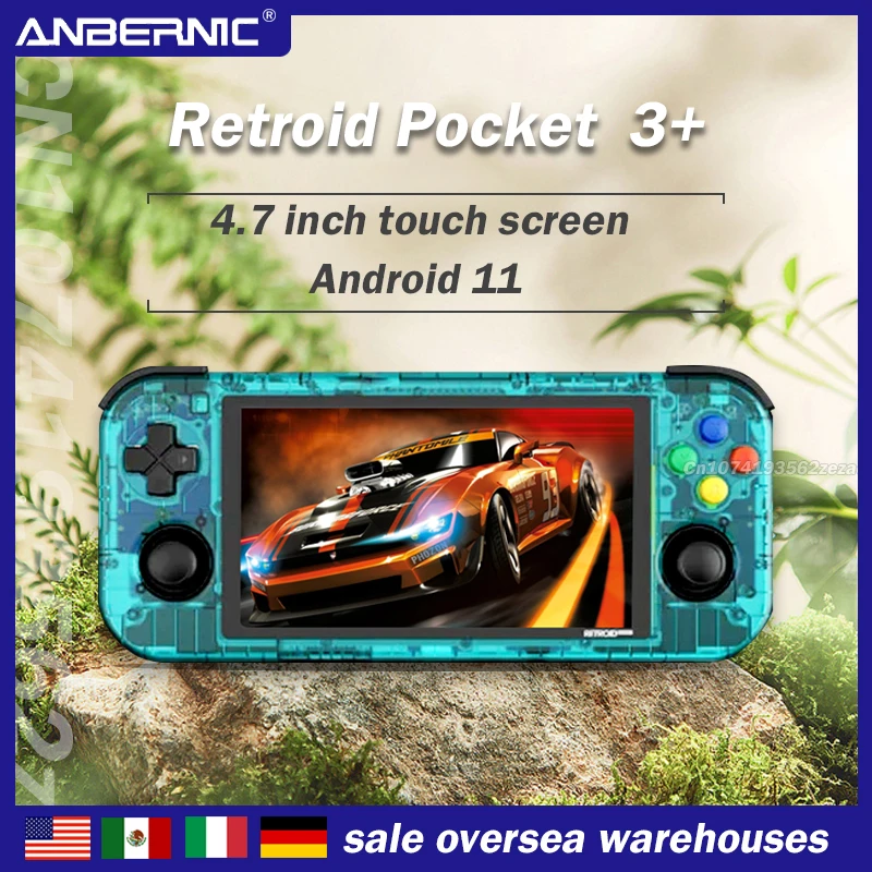 4.7 Inch Touch Screen Retroid Pocket 3+ Handhelds Game Console   Android 11 4500 MAh Fast Charging Support WIFI Bluetooth