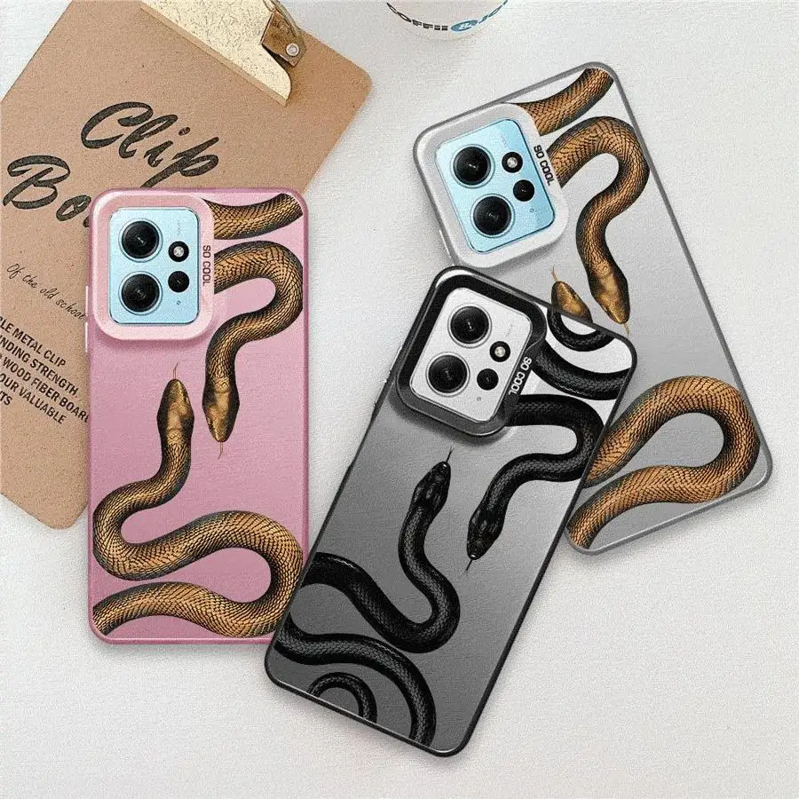 Snake Rose Skull Blvck Phone Case for Xiaomi Redmi Note 11 Pro 5G 12S 11S 12 13 Plus 10S 10 Capa Coque Cover