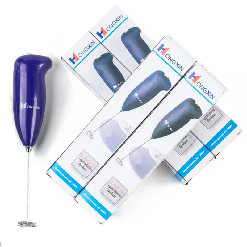 

Low Noise Milk Bubbler Four Color Food Grade Stainless Steel Hand-held Coffee Mixer Useful Tools Hand-held Egg Beater Portable
