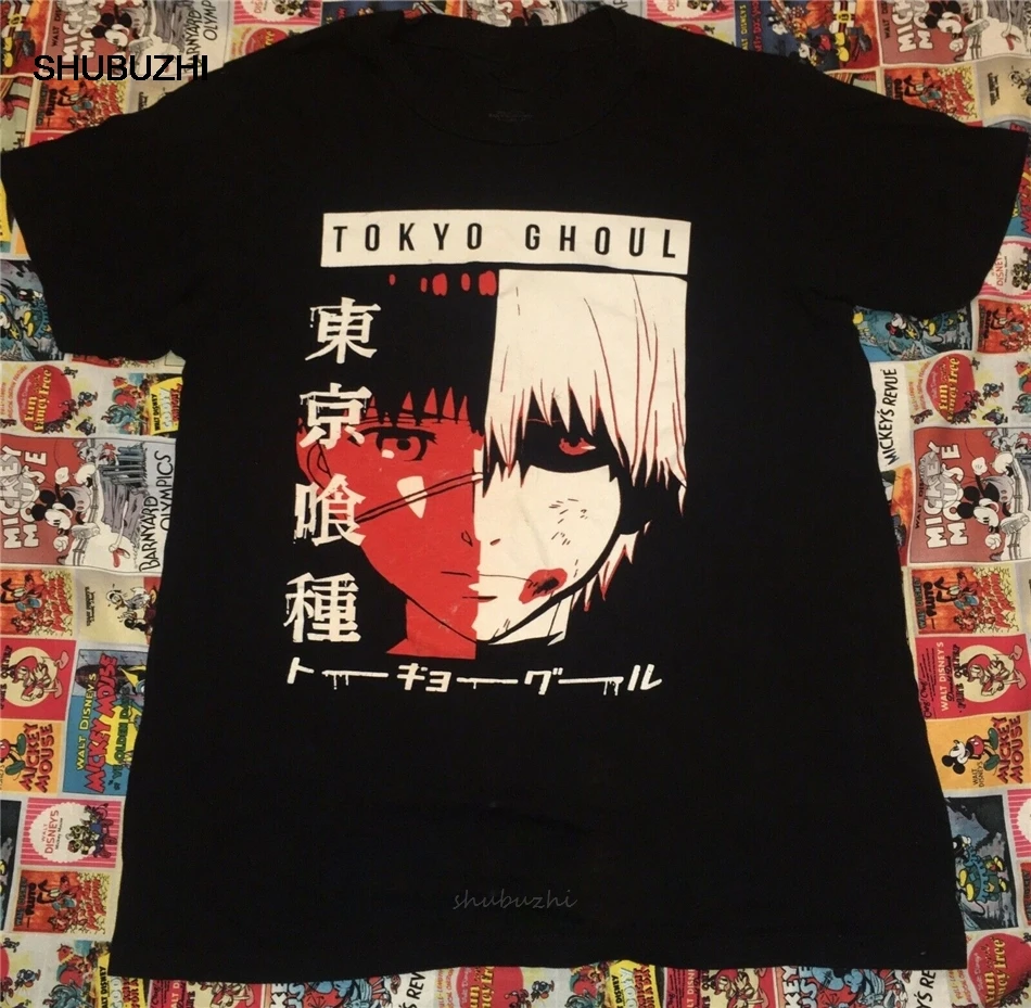 

Tokyo Ghoul Anime Manga T Shirt New Funimation Kaneki Ken Cartoon Nice Loose T-shirt Men Cotton Tee Shirt