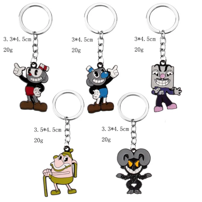 Новый стильный брелок Cuphead Marvel из мягкого ПВХ-резины для ключей от машины, сумки, кошелька, DIY игрушки (art.: 3920db58b6983) - 3920db58b6983