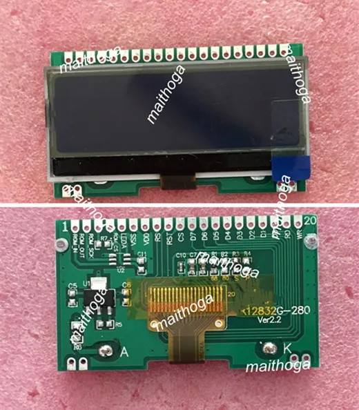 20PIN SPI COG 12832 LCM ЖК-экран (плата/без платы) ST7567 контроллер с белой/синей подсветкой
