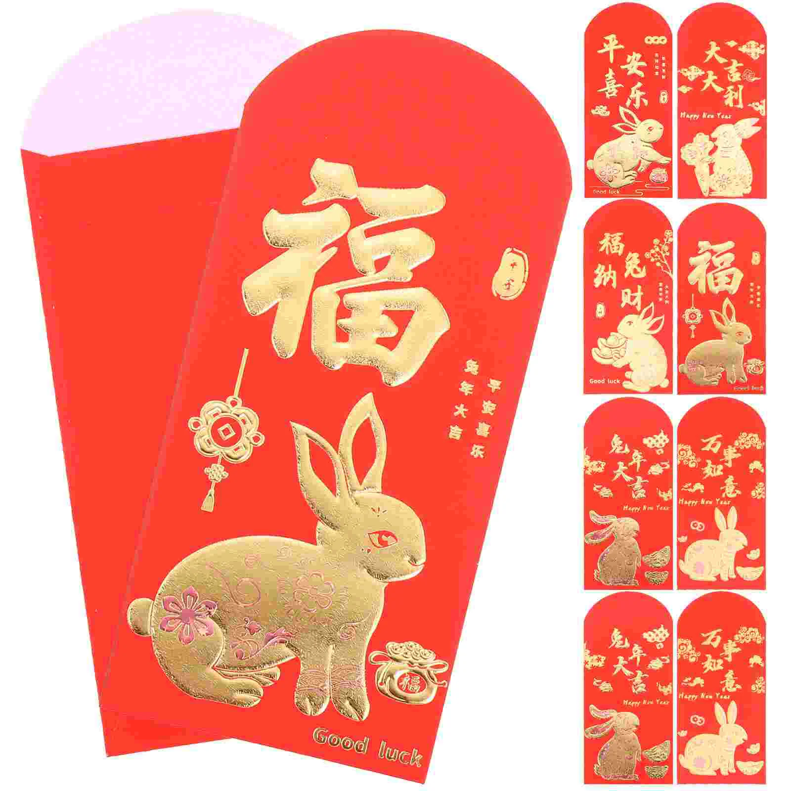 

Red Year Packet New Money Envelopes Chinese Packets Enveloperabbit Festival Bunny Pocket Gift Spring Luck Cartoon Lucky Party