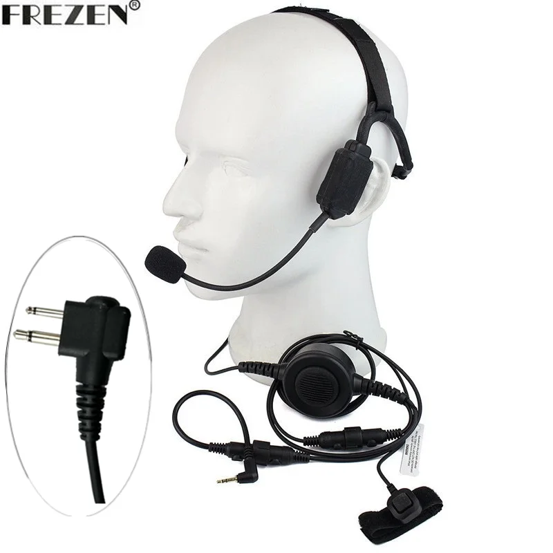 Cena Walkie Talkie Wojskowe Przewodnictwa Kostnego Taktyczne Zestaw Słuchawkowy Boom Mic Dla Motorola 2 Way CP040 CP140 CP200 DP1400 GP300 FT-65R