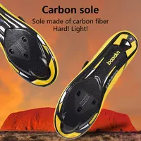 Breathable Cycling Shoes Road Cycling Shoes Ultra Light Double Knob Shoe Buckle Breathable Bicycle Lock Shoes Cowhide