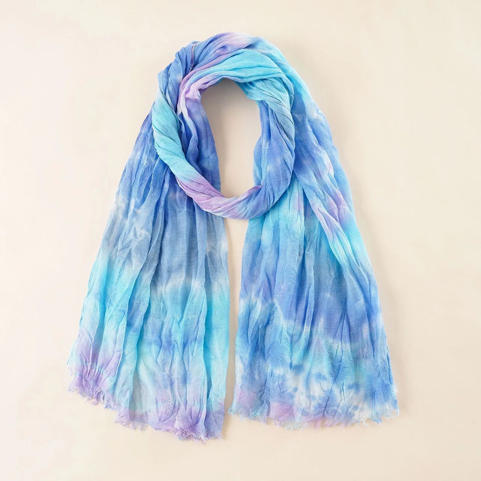 

Casual Thin Linen Cotton Fashion And Tie-dye Women Scarf Printed Scarf Scarf Clip Chiffon Hip Scarf