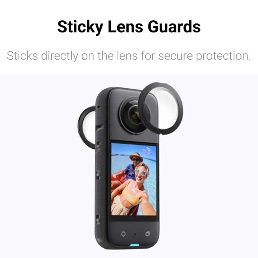 

New Pmma Sticky Lens Guards Protector With Adhesive Sticker Compatible For Insta360 Action Camera X3 Accessories Drop shipping