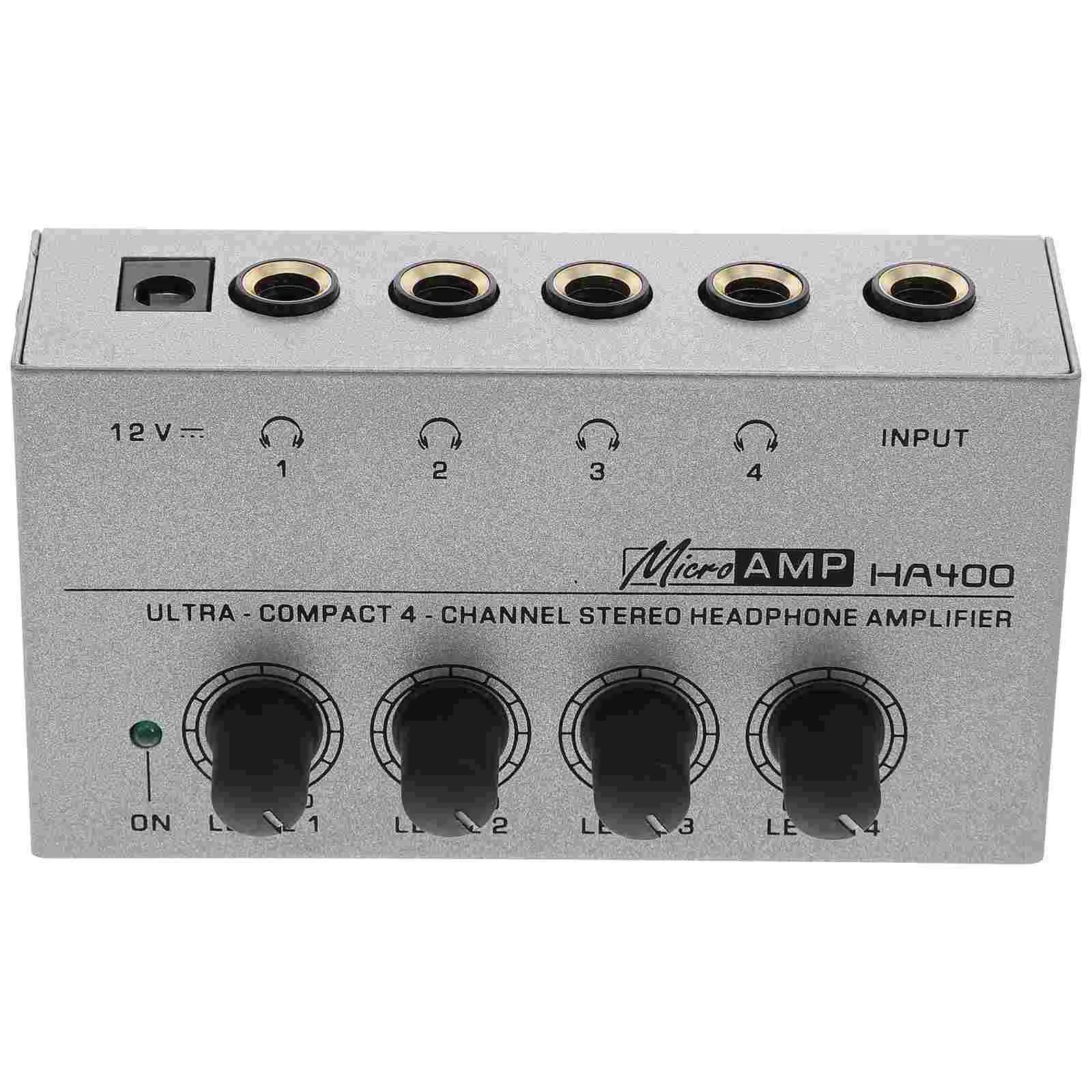 

Headphone Amplifier Audio Converter 4 Channels Stereo Headset Audio Splitter