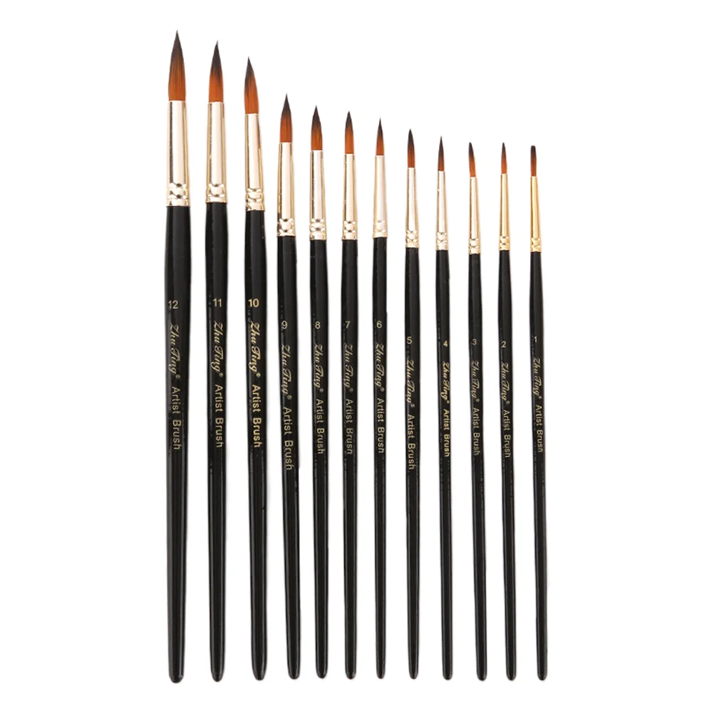 

Brushes Detail Brushes 12Pcs and DIY Supplies Practical Brush for Watercolor Oil Painting