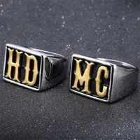 mens letter ring fashion personality punk motorcycle stainless steel jewelry biker accessories boyfriend gift wholesale