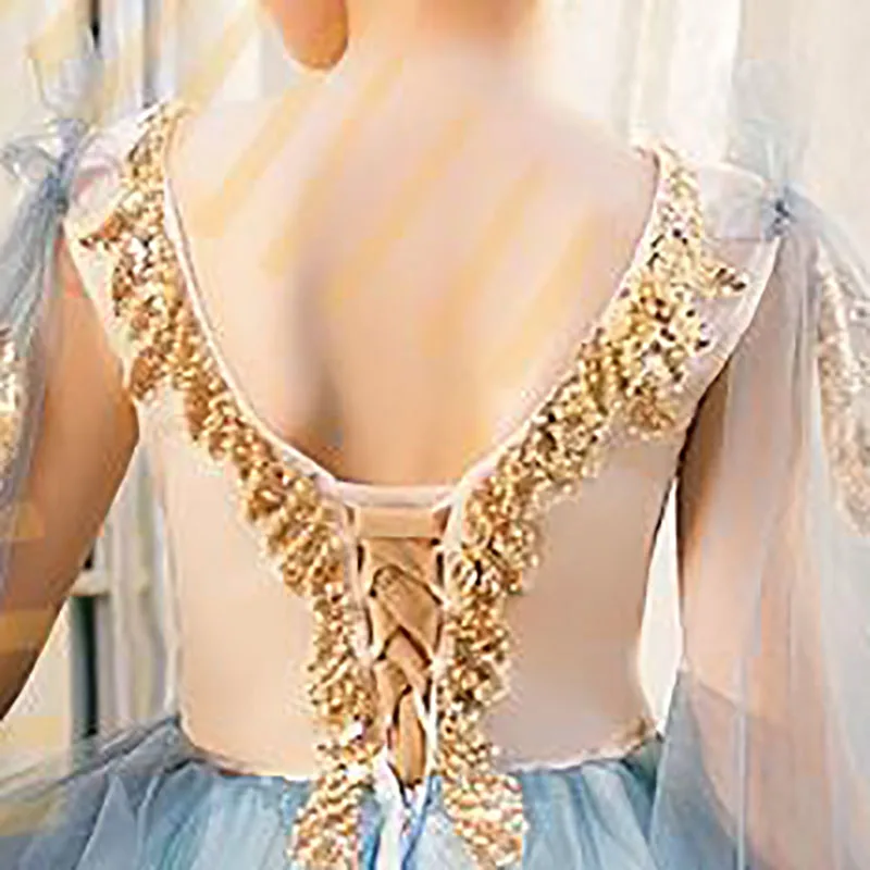 Princess Dress Girl Air Fluffy Gauze emcee catwalk evening dress little girl piano performance little flower girl wedding enlarge