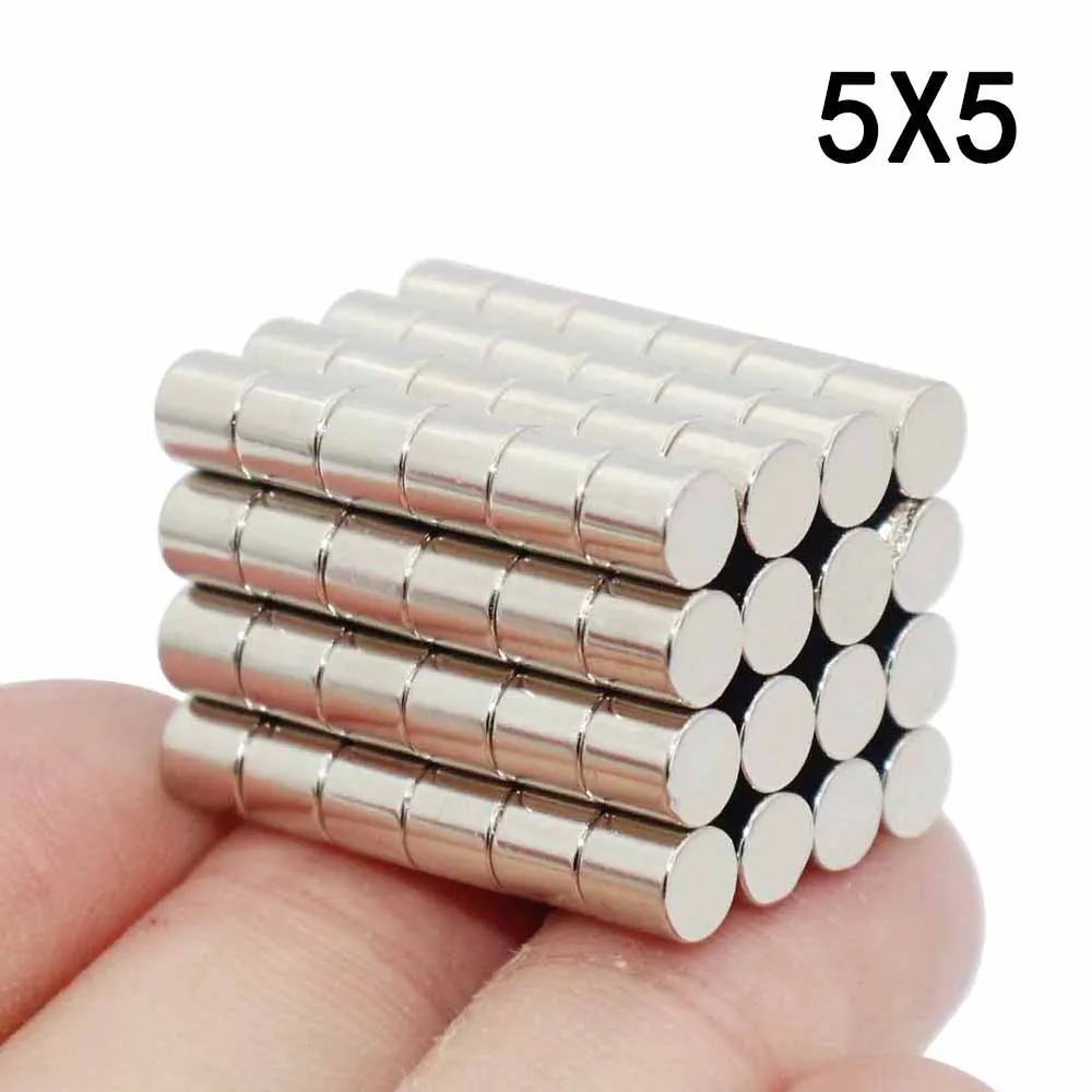 

5/10/20/30/50/60 Pcs 5x5 Neodymium Magnet 5mm X 5mm N35 NdFeB Round Super Powerful Strong Permanent Magnetic Imanes 5*5