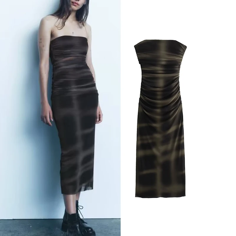 

Новинка 2023, облегающие Женские платья-трубы, новое шикарное эластичное элегантное женское платье, уличная мода, молодежное праздничное платье
