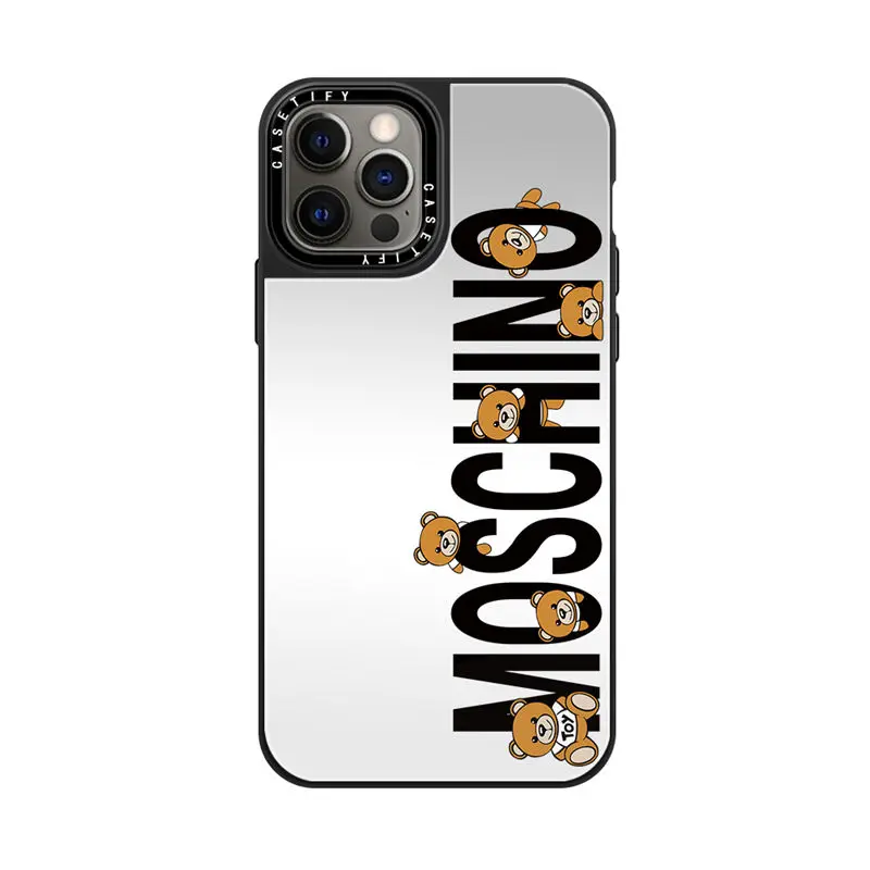 

CASETIFY Moschino Mirror Case For Iphone 11 12 13 14 Pro Max 11 12 13 14 Pro XsMax XR 6P 7 8 SE 7P 8P 14 Plus Back Cover D0509