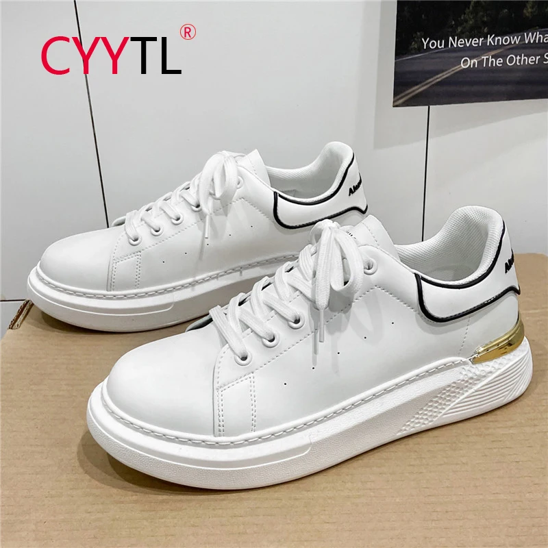 

CYYTL 20222 New Classic White Leather Men's Shoes Platform Casual Sneakers Sports Running Students Dirty Resistant Trainers