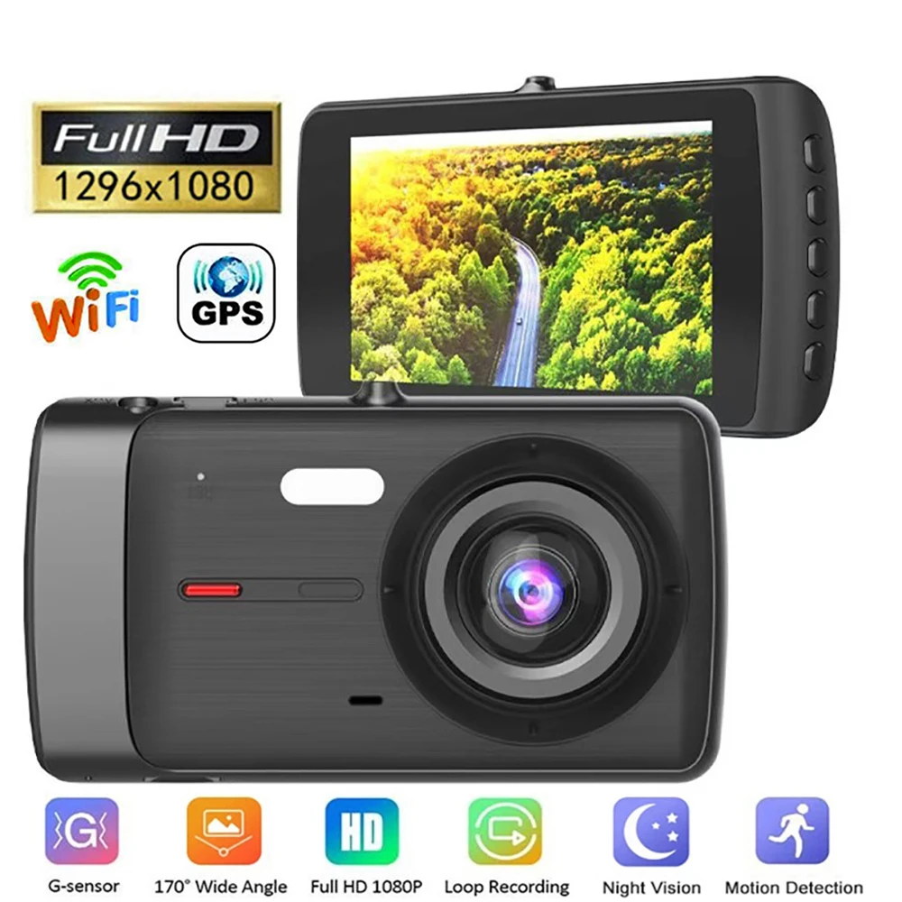 

Car DVR WiFi 4.0" Full HD 1080P Dash Cam Rear View Camera Video Recorder Parking Monitor Night Vision Dashcam Black Box Auto GP