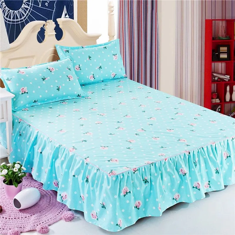 

1PCS Bed Sheets Sexy Flower Print Beddress Hogar Bedspread Bed Sheet For King/Queen Size Bed 1.5M/1.8M Mattress Cover Bedding