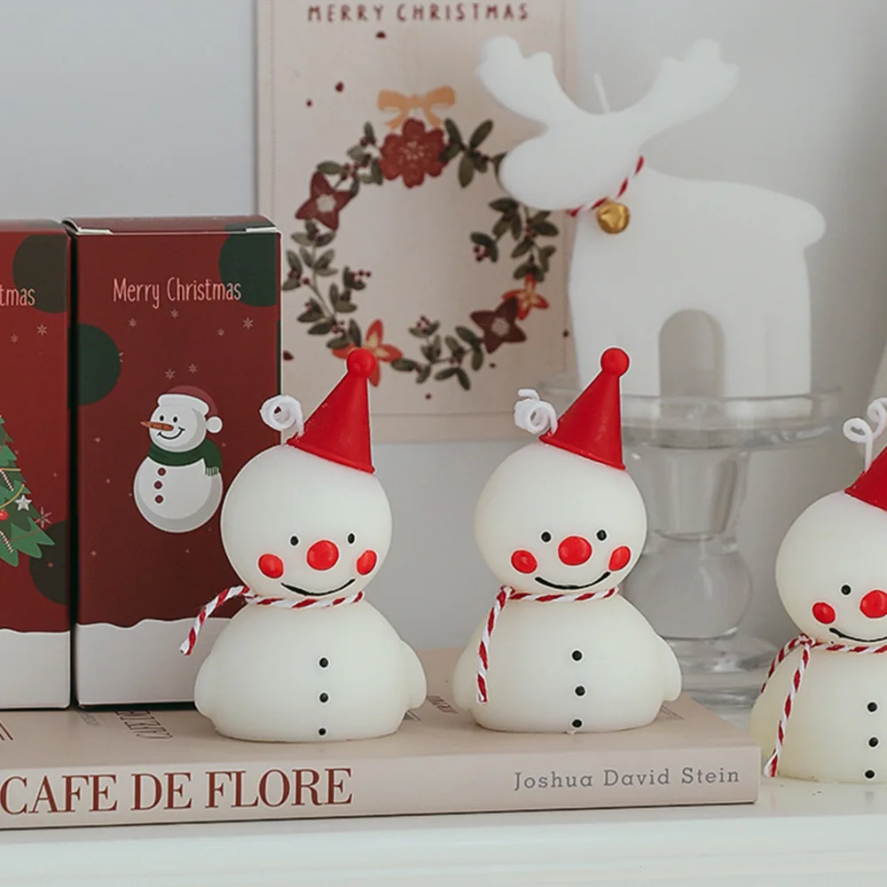 

Yule Snowman Candle Scented Gift Box Christmas Gift with Home Decoration Elk Wax