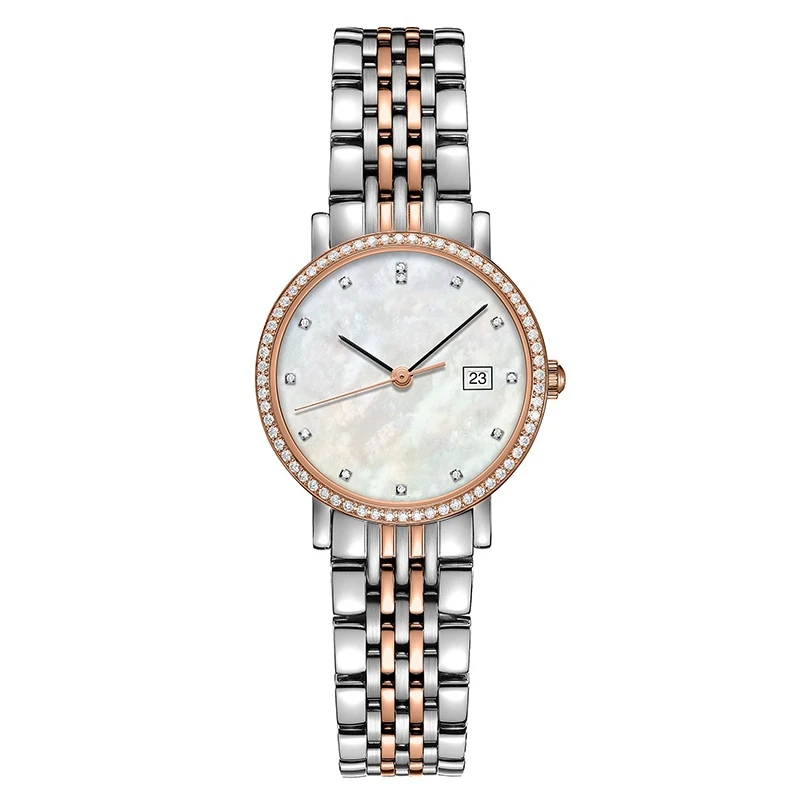

Ladies mechanical watch Rose Gold Diamond automatic Diamonds Bezel