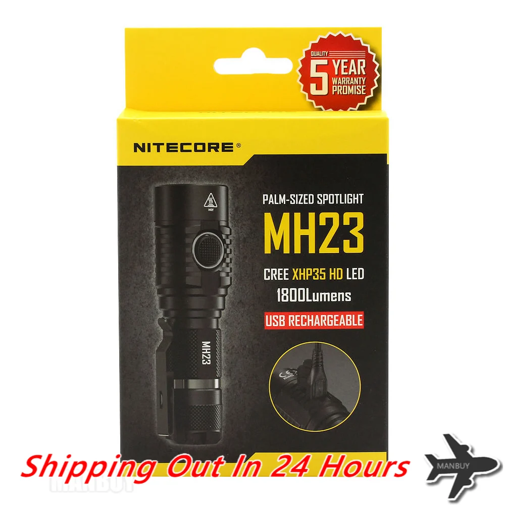 

Распродажа 2020 NITECORE MH23 перезаряжаемый фонарик 1800 люмен CREE XHP35 HD светодиодный водонепроницаемый фонарик без батареи 18650 Бесплатная доставка