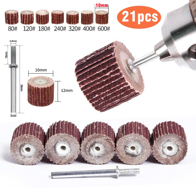 

Set Wheels Rotary 3mm Tool Polishing With Head Sanding Dremel Flap Sanding Shank Wheel Shutter Sandpaper For Grinding Disc