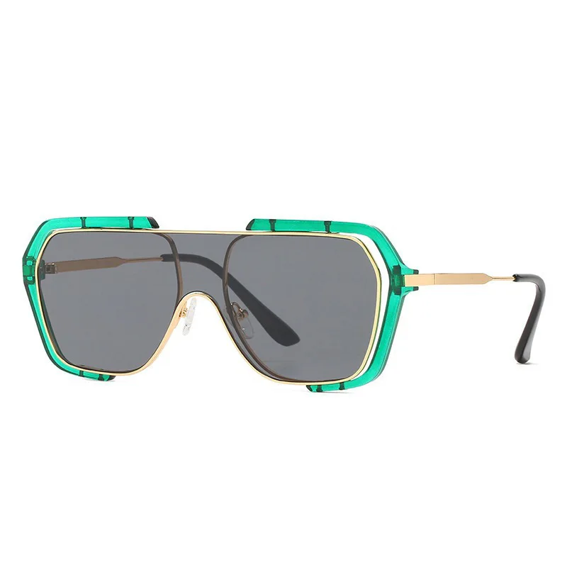 

One Piece Oversized Sunglasses for Men Creative Modern Shades Novelty Outdoor Fishing Hiking Date Driving Eyerwear