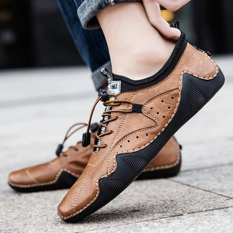 

2022 New Genuine Leather Men Shoes Luxury Brand Casual Slip on Formal Loafers Men Driving Shoes Non-Slip Shoes Large Size39-48