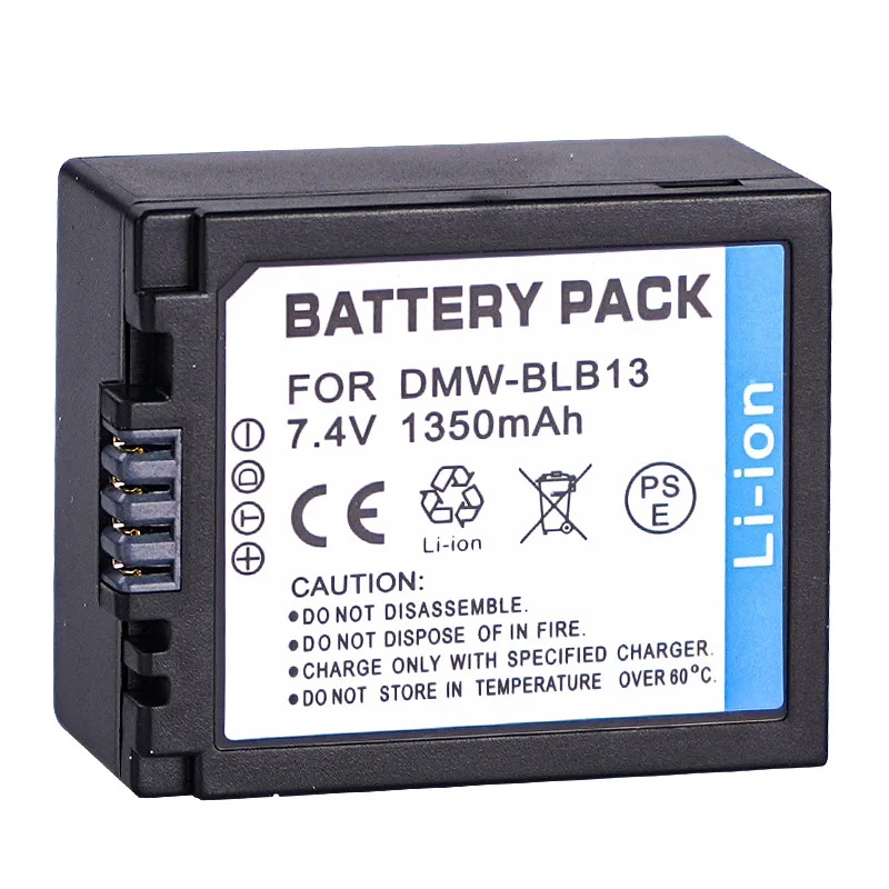 Аккумулятор DMW-BLB13 1350 мАч для Panasonic DMC-G1, DMC-G2, DMC-G10, DMC-GF1, DMC-GF2, DMC-GH1, DMW-BLB13E (art.: 3920db1cd7802) - 3920db1cd7802