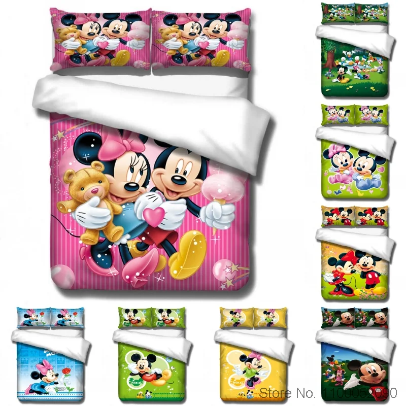 

Baby Disney Sets Cartoon Boys Mickey Minnie Kids Mouse Bedding Girls Gift Duvet Covers Pillowcases Comforter Cover Bedclothes